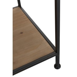 TEXTLEL RACK METAL/WOOD BLACK