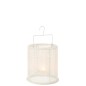 LANTERN HANG CYL MET/POL WHI S