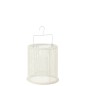 LANTERN HANG CYL MET/POL WHI S