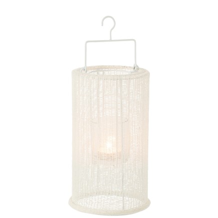 LANTERN HANG CYL MET/POL WHI L