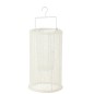 Lanterne suspendue en métal et polyester blanc 18x18x33 cm