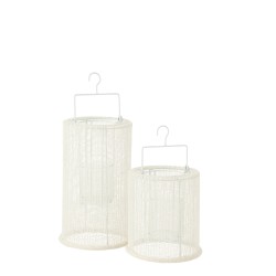 LANTERN HANG CYL MET/POL WHI L