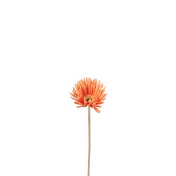 Gerbera en plastique orange 10x10x24 cm