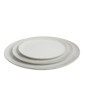 Assiette plate en céramique blanche D34cm