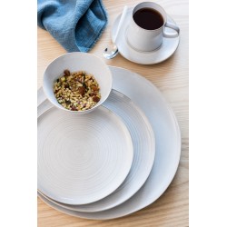 Assiette plate en céramique blanche D34cm