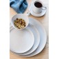 Assiette plate en céramique blanche D34cm