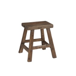 Tabouret en bois marron 41x38x45 cm