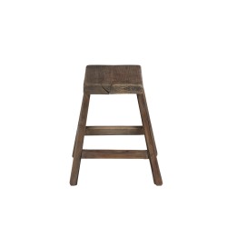 Tabouret en bois marron 41x38x45 cm