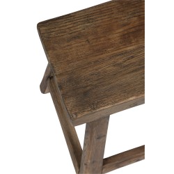 Tabouret en bois marron 41x38x45 cm