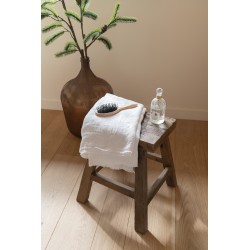 Tabouret en bois marron 41x38x45 cm