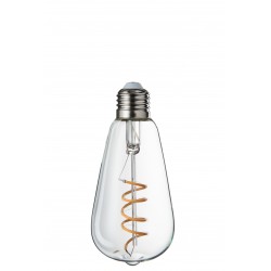 Ampoule E27 en verre transparent 6.5x6.5x14.5 cm