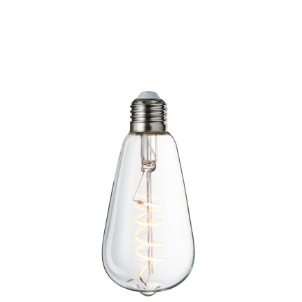 Ampoule E27 en verre transparent 6.5x6.5x14.5 cm