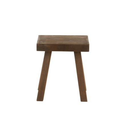 Tabouret en bois marron 40x30x46 cm