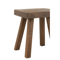 Tabouret en bois marron 40x30x46 cm