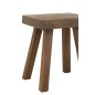 Tabouret en bois marron 40x30x46 cm