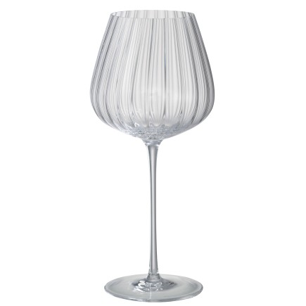 Verre à vin avec lignes en verre transparent H23cm