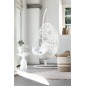 Fauteuil suspendu en aluminium blanc 113x103x197 cm