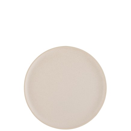 Assiette plate ronde en céramique crème D33cm