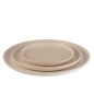 Assiette plate ronde en céramique crème D33cm