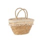 Sac de plage en rotin en bois naturel 49x24x46 cm