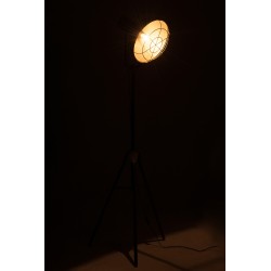 Lampe sur pied en métal gris 58x58x150 cm