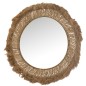 Miroir rond tressé en herbes naturelles D.90cm