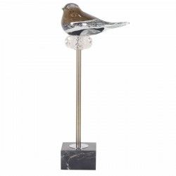 Figurine Décorative DKD Home Decor Verre Marbre Oiseau (18 x 10 x 42 cm)