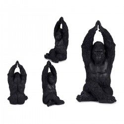 Figurine Décorative Gorille Noir Résine (18 x 36,5 x 19,5 cm)