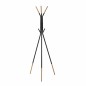 Perchero de Pie DKD Home Decor Negro Natural Acero Plástico Loft 65 x 65 x 179 cm