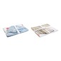 Nappe et serviettes de table DKD Home Decor 8424001750399 150 x 1 x 150 cm Beige Bleu (2 Unités)