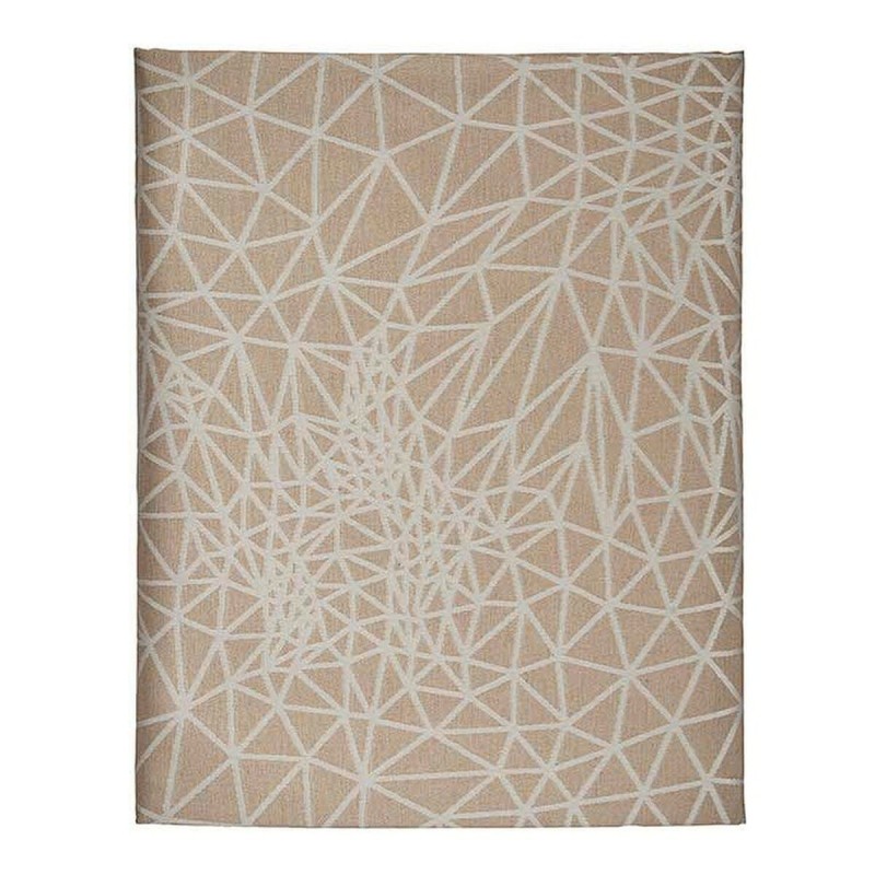 Mantel Abstracto Beige Jacquard Blanco (140 x 180 cm)