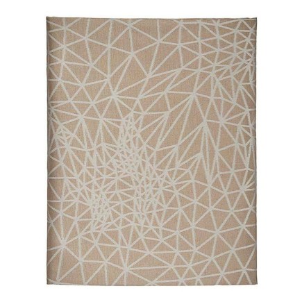 Nappe Abstrait Beige Jacquard Blanc (140 x 180 cm)