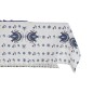 Mantel y servilletas DKD Home Decor 150 x 250 x 0,5 cm Azul Blanco (2 Unidades)