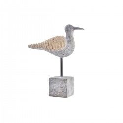 Figurine Décorative DKD Home Decor 23 x 9 x 26,7 cm Naturel Gris Oiseau méditerranéen