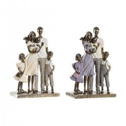 Figura Decorativa DKD Home Decor 17,5 x 8,5 x 26 cm Dorado Familia (2 Unidades)