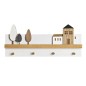 Portemanteau DKD Home Decor 40 x 4 x 17 cm Bois Maisons Urbaine