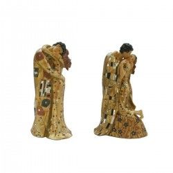 Figurine Décorative DKD Home Decor Jaune Résine Couple (18 x 14 x 34,5 cm) (2 Unités)