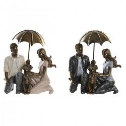Figurine Décorative DKD Home Decor Résine Multicouleur Moderne Couple (15,5 x 8,5 x 14,5 cm) (15,5 x 8,5 x 19 cm) (2 Unités)