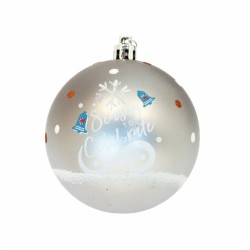 Bola de Navidad Frozen Memories Plateado 10 Unidades Plástico (Ø 6 cm)