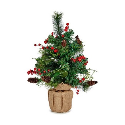 Sapin de Noël Rouge Marron Vert (23 x 47 x 27 cm)