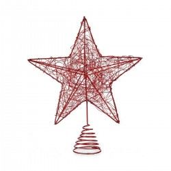 Estrella de Navidad Rojo Acero Plástico