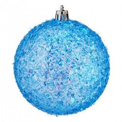 Bolas de Navidad Ø 8 cm 6 Unidades Azul PVC