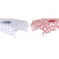 Nappe et serviettes de table DKD Home Decor Bleu Fuchsia Blanc (150 x 250 x 0,5 cm) (2 Unités)