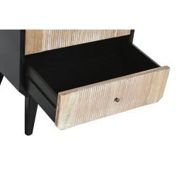 Table de Nuit DKD Home Decor 48 x 35 x 66 cm Naturel Noir Bois