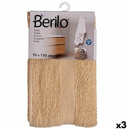 Serviette de toilette Crème 70 x 130 cm (3 Unités)