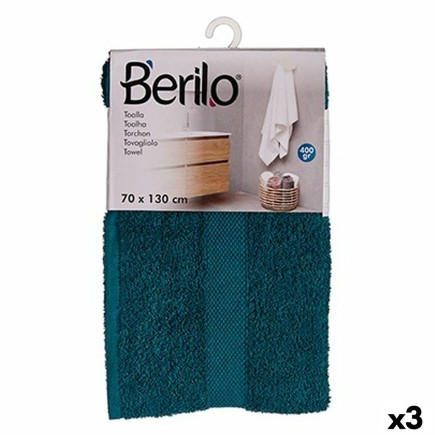 Serviette de toilette Bleu 70 x 130 cm (3 Unités)