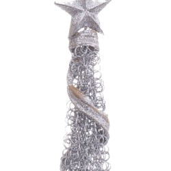 Décorations de Noël Argent Métal Conique 10 x 10 x 50 cm