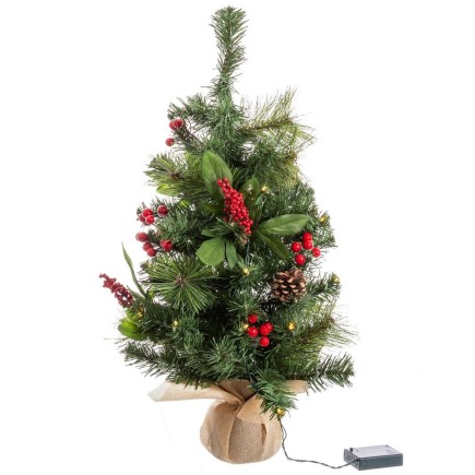 Albero di Natale in PVC verde 30x30x60 cm