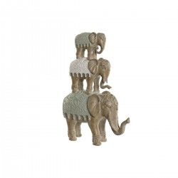 Figura Decorativa Home ESPRIT Blanco Elefante Colonial 24,5 x 9,5 x 35 cm