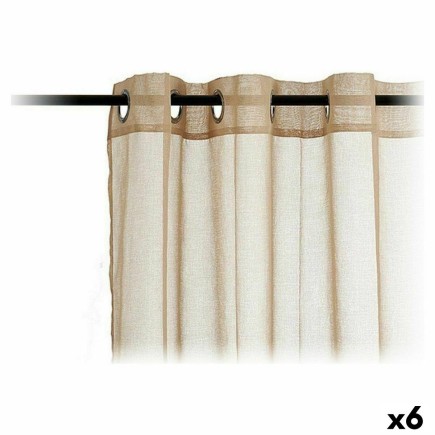 Cortinas 140 x 260 cm Beige (6 Unidades)